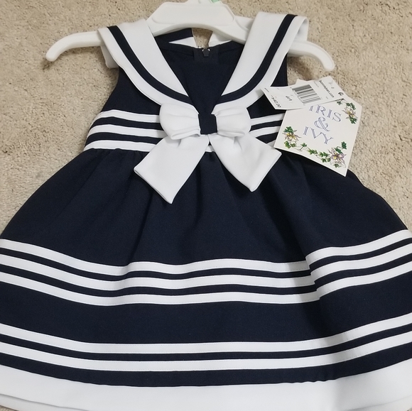 NWT 18M Iris & Ivy 2 pc toddler girl sailor suit - Picture 2 of 2
